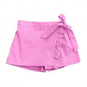 NEW LITTLE OLIN kids' denim skort in pink